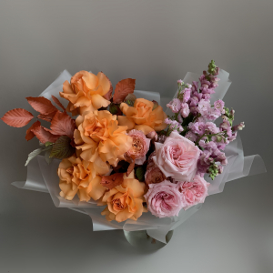 оранжевые французские розы